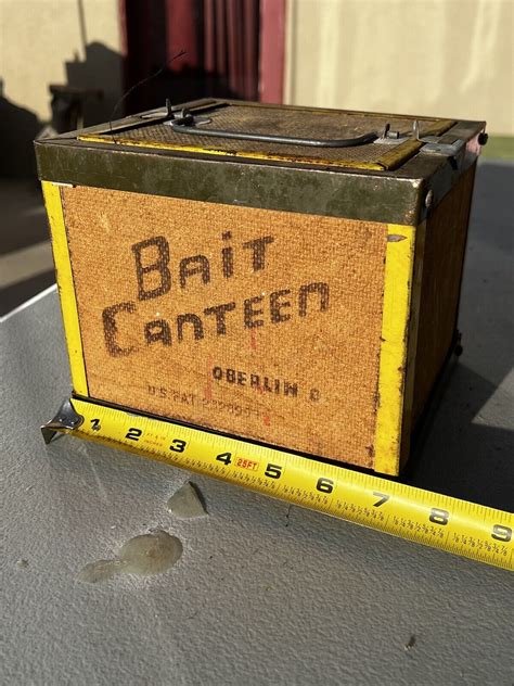 metal worm bait box|bait canteen worm box.